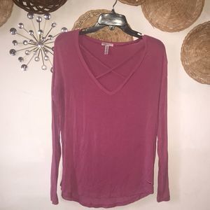 🍁2/$20 Pink superior soft long sleeve size XSmall